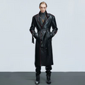 LUZHEN Fashion Luxury Elegant Niche Outline Color Contrast Design Knee-length Windbreaker Coat Men's 2025 Trench Clothes