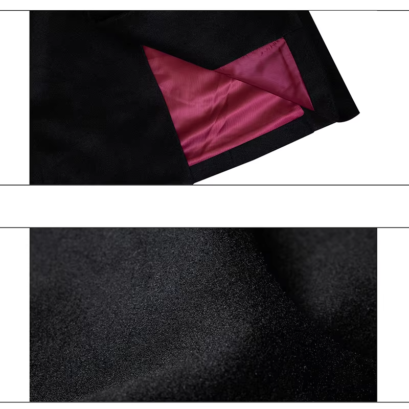 LUZHEN 2025 Winter New Stylish Diamond Patchwork Decorate Belt Woolen Windbreaker Coat Men's Elegant Temperament Trench
