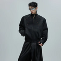 LUZHEN Niche Design Diamond Patchwork Snake Pattern Leather Jacket Men's Fashion 2025 Autumn New High Quality Male Coat