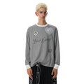 LUZHEN 2026 New Letter Printed Splicing Round Neck Stripe T-shirts Men's Fashion Handsome Casual Long Sleeve Male Clothes