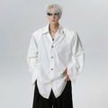 LUZHEN 2025 New Korean Handsome Loose Casual Long Sleeve Shirts Men's Fashion High Quality Solid Color Temperament Tops
