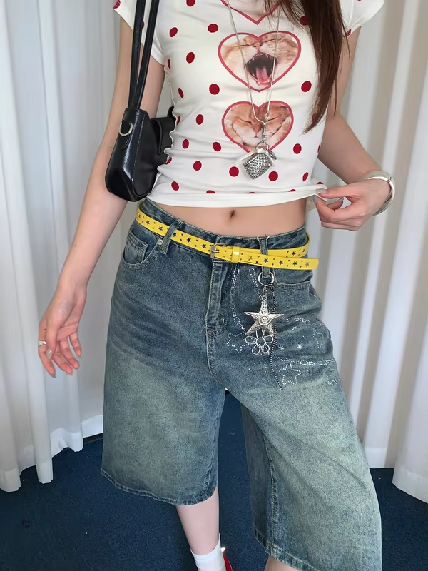 Star Narrow Belt Women's Niche Street Hot Girl Style With Denim Jeans And Belt Decoration