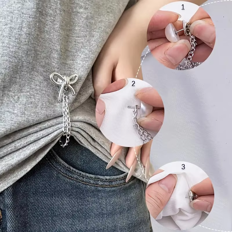 8PCS Magnet Clothing Pins Multi-Function Metal Strong Magnet Pins Pinless Button Clips for Fixing Hijab Clothes Long Pants Legs