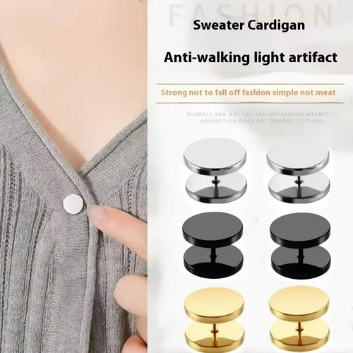 6 Sets Jean Button Pins No Sew Instant Replacement Buttons Kits Reusable and Adjustable Pant Waist Tightener for Loose Jeans