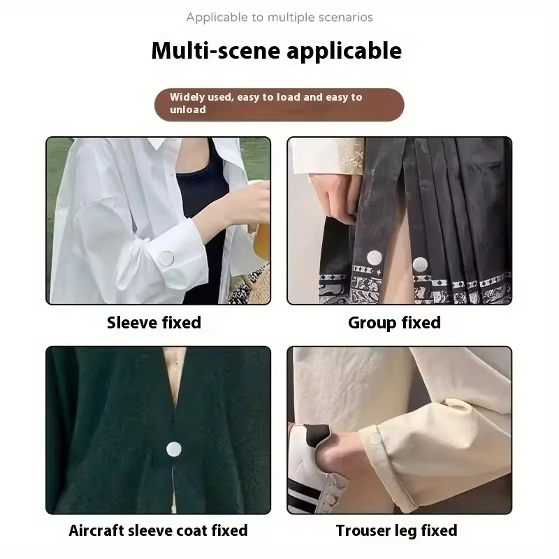 6 Sets Jean Button Pins No Sew Instant Replacement Buttons Kits Reusable and Adjustable Pant Waist Tightener for Loose Jeans