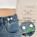 Adjustable Adjustable Waist Buckle Detachable Clasp Rhinestone Waist Tightener Invisible Pearl Jean Button Skirt Pants